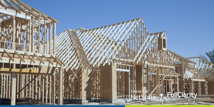 U.S. construction industry 2026 outlook: new homes under construction with Oracle NetSuite + FullClarity branding